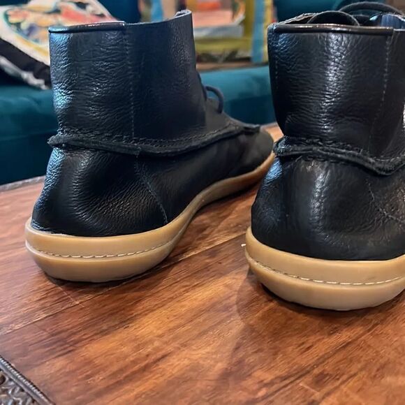 Outer black leather low Chukka boots, size 9! main image 8